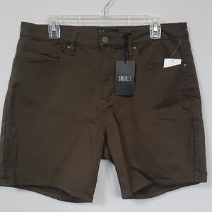 Caliville Army Green Shorts Mens XL Classic Jean Stretch Basic Dad Short